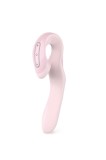 Vibrator tripla stimulare Zini Roae roz 19,5 cm
