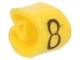 Markere Galbene pentru Marcaj PVC 2,5-5mm