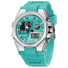 Smael Ceas barbatesc de mana Cronograf Sport Dual time Led Stil Army Militar Multifunctional Albastru