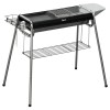 Gratar gradina/camping cu carbuni, portabil, grill dreptunghiular, cu rafturi, structura inox, 96x61x72 cm GartenVIP DiyLine, ART