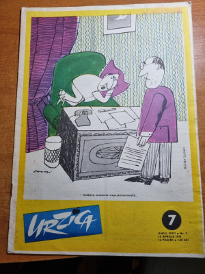 Revista umoristica urzica - 15 aprilie 1970 foto