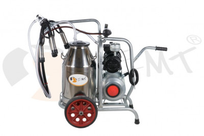 EMT. Aparat de muls vaci 1 post cu bidon din inox 20 litrii EMT 1+1S20 foto
