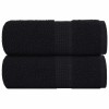 Prosoape pentru oaspeti 2 buc Negru 360 g/m&sup2; 100% bumbac