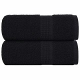 Cumpara ieftin Prosoape pentru oaspeti 2 buc Negru 360 g/m&sup2; 100% bumbac
