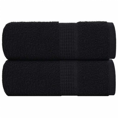 Prosoape pentru oaspeti 2 buc Negru 360 g/m&amp;sup2; 100% bumbac foto