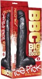 Dildo XXL, Icon Brands "Falcon Big Black Cock Ice Pick" 33 cm - Negru