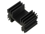 Radiator extrudat cu aripioare, negru, 25,4mm x 42mm - SEIFERT ELECTRONIC
