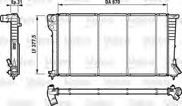 Radiator, racire motor PEUGEOT PARTNER combispace (5F) (1996 - 2012) VALEO 732565