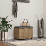 vidaXL Bancă pentru hol cu pernă Stejar Artizanal 60 x 38 x 46 cm 891479