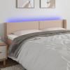 Tablie de pat cu LED, cappuccino 203x16x78/88cm piele ecologica GartenMobel Dekor, vidaXL