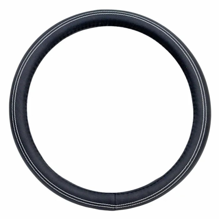 Husa volan Amio SWC-15-M &Oslash; 37/39 cm - Negru/Alb Garage AutoRide
