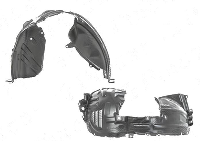 Carenaj aripa interioara, aparatori noroi Nissan Juke (F15), 06.2014-, fata, Dreapta, polipropilena + polietilena