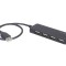 HUB Extern USB, conectare prin USB, cablu 0, 30 m, USB 2.0 x 4 negru, UHB-U2P4-06