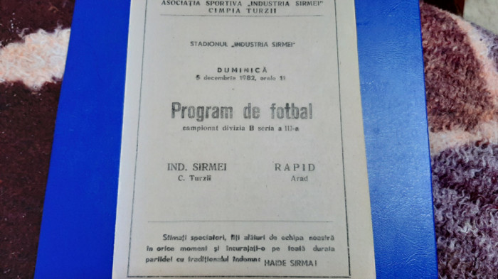program Ind. S. C. Turzii - Rapid Arad