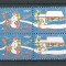 USA, Cinderella 1972 Christmas x 4, MNH, imperf. right L.078