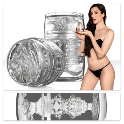 Masturbatoare de mana - Fleshlight Descarcare Rapida Stoya Transparent Compact Vagin si Fund Masturbator cu Deschidere la Ambele Capete + GRATUIT... foto