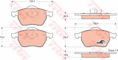 Set placute frana,frana disc VW PASSAT Variant (3B5) (1997 - 2001) TRW GDB1376 foto