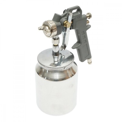 Pistol de vopsit cu aer comprimat, vas inferior, inox, 3 bar, 1 L, 1.5 mm, Breckner Germany foto