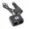 Priza dubla pt bricheta auto, cu cablu + USB 1A