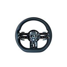 Volan sport piele perforata cu padele compatibil Mercedes model tesit