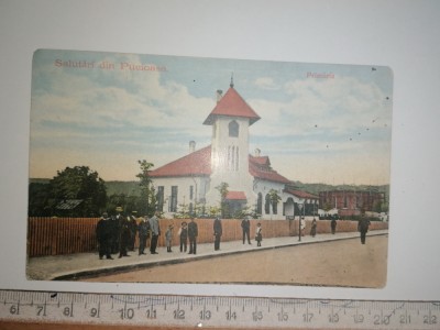 RARA=CARTE POSTALA VECHE-PRIMARIA - SALUTARI DIN PUCIOASA-LIBR MILEA STANESCU foto