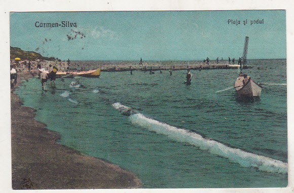 bnk cp Carmen Sylva - Plaja si podul - uzata1929