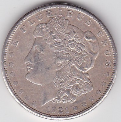 SUA USA 1 MORGAN DOLAR DOLLAR 1921 foto