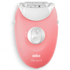 Epilator Braun SE 3-176, 20 pensete, 1 viteza, Alb/Roz