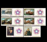 1976 - Bicentenarul revoluției americane, serie cu vinieta, neuzata