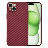 Husa iPhone 15 Plus Asteroid GSM Carbonite FiberShell, rosu