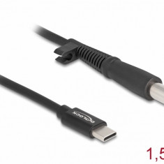 Cablu de alimentare laptop USB type C la HP 7.4 x 5.0 mm 20V/3A 1.5m, Delock 87972