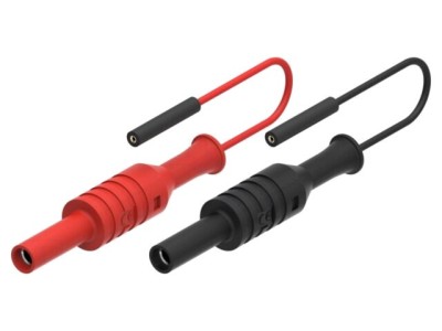 Conector banană 4mm CAL TEST CT3099 adaptor 2A 33VAC 70VDC negru și roșu foto