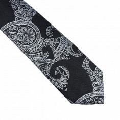 Cravata neagra paisley Brom foto