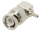 Mufă BNC tată unghi 50&Omega; crimpat RG174U RG188A RG316U