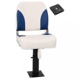 vidaXL Scaun barcă cu piedestal, reglabil &icirc;n &icirc;nălțime, rotativ la 360&deg;