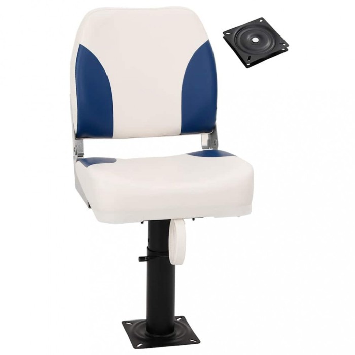 vidaXL Scaun barcă cu piedestal, reglabil &icirc;n &icirc;nălțime, rotativ la 360&deg; 3294959