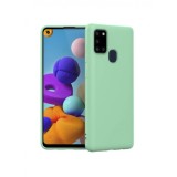 Husa silicon soft-touch compatibila cu Samsung Galaxy A21s, Verde, ALC MOBILE
