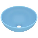 Chiuveta baie lux albastru mat 32,5x14 cm ceramica rotund