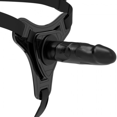 FETISH SUBMISSIVE HARNESS - REALISTIC BLACK SILICONE 15 CM foto