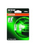 Set 2 becuri auto Osram W5W ULTRA LIFE BLISTER 2-buc