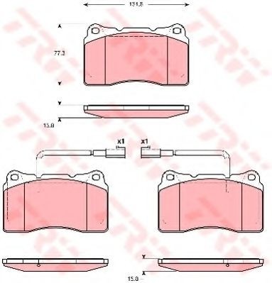 Set placute frana,frana disc ALFA ROMEO 159 (939) (2005 - 2011) TRW GDB1648 foto