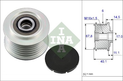 INA 535 0052 10 Sistem roata libera, generator foto