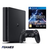 Consola Sony Playstation 4 Slim Ps4 500gb + Controller + Star Wars Battlefront Ii PlayStation 4, Second-Hand