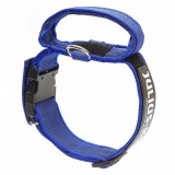 Zgarda J-K9 cu maner &amp; siguranta 4x38x53 cm albastru