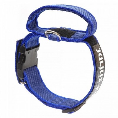 Zgarda J-K9 cu maner &amp;amp; siguranta 4x38x53 cm albastru foto