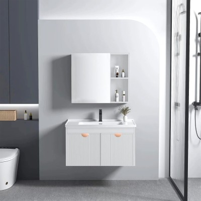 Set mobilier de baie cu lavoar Mario 60cm White foto