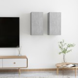 VidaXL Comode TV, 2 buc., gri beton, 30,5x30x60 cm, lemn prelucrat