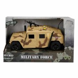 Jeep militar cu lumini si sunete, Hero Combat, 23 cm, Maro