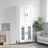 vidaXL Dulap &icirc;nalt, alb, 69,5x34x180 cm, lemn compozit