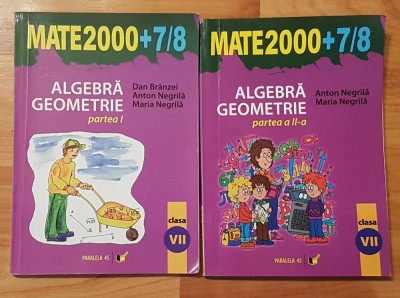 Algebra. Geometrie Clasa a VII (1 + 2) de Branzei, Negrila foto